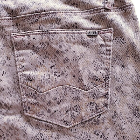 COI Teaser Skinny Rose Snake Print with Shiny Metallic Gold Accents Size 30 - Picture 6 of 16